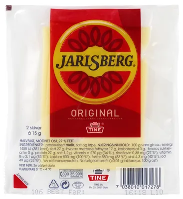 JARLSBERG KUVERT 100X2X15G TINE JARLSBERG KUVERT 100X2X15G TINE