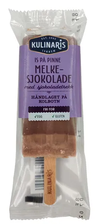 Melkesjokolade Pinneis M/Sjokoladetrekk 75ml Kulinaris