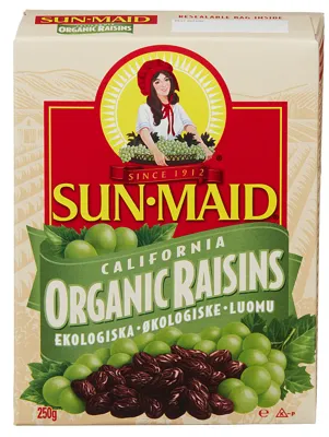 SUN MAID ØKOLOGISKE ROSINER 250G SUN MAID ØKOLOGISKE ROSINER 250G