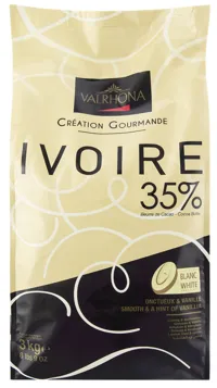 SJOKOLADE HVIT 35% "IVOIRE" 3KG VALRHONA
