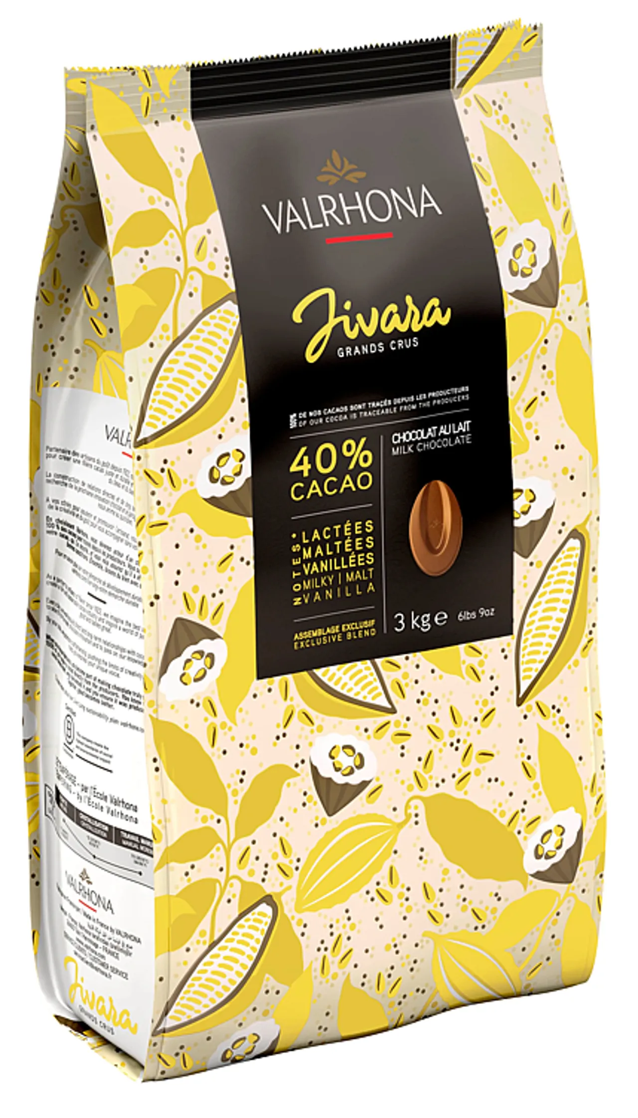 SJOKOLADE MELK 40% "JIVARA" 3KG VALRHONA