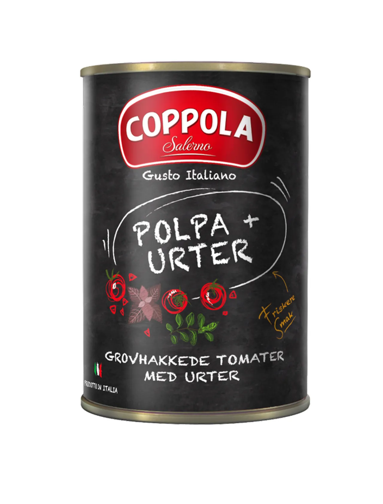GROVHAKKEDE TOMATER MED URTER 400G COPPOLA