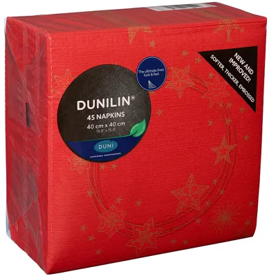 SERVIETT DUNILIN 40CM STAR SHINE RED SERVIETT DUNILIN 40CM STAR SHINE RED