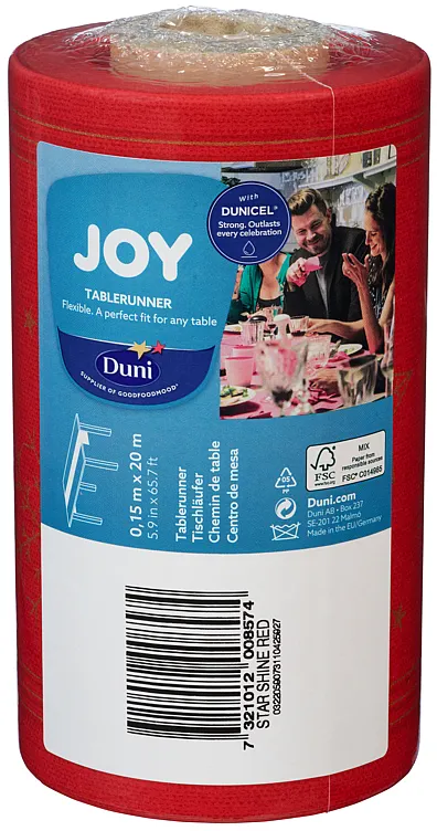 BORDLØPER DUNICEL 0.15X20M STAR SHINE RØD BORDLØPER DUNICEL 0.15X20M STAR SHINE RØD