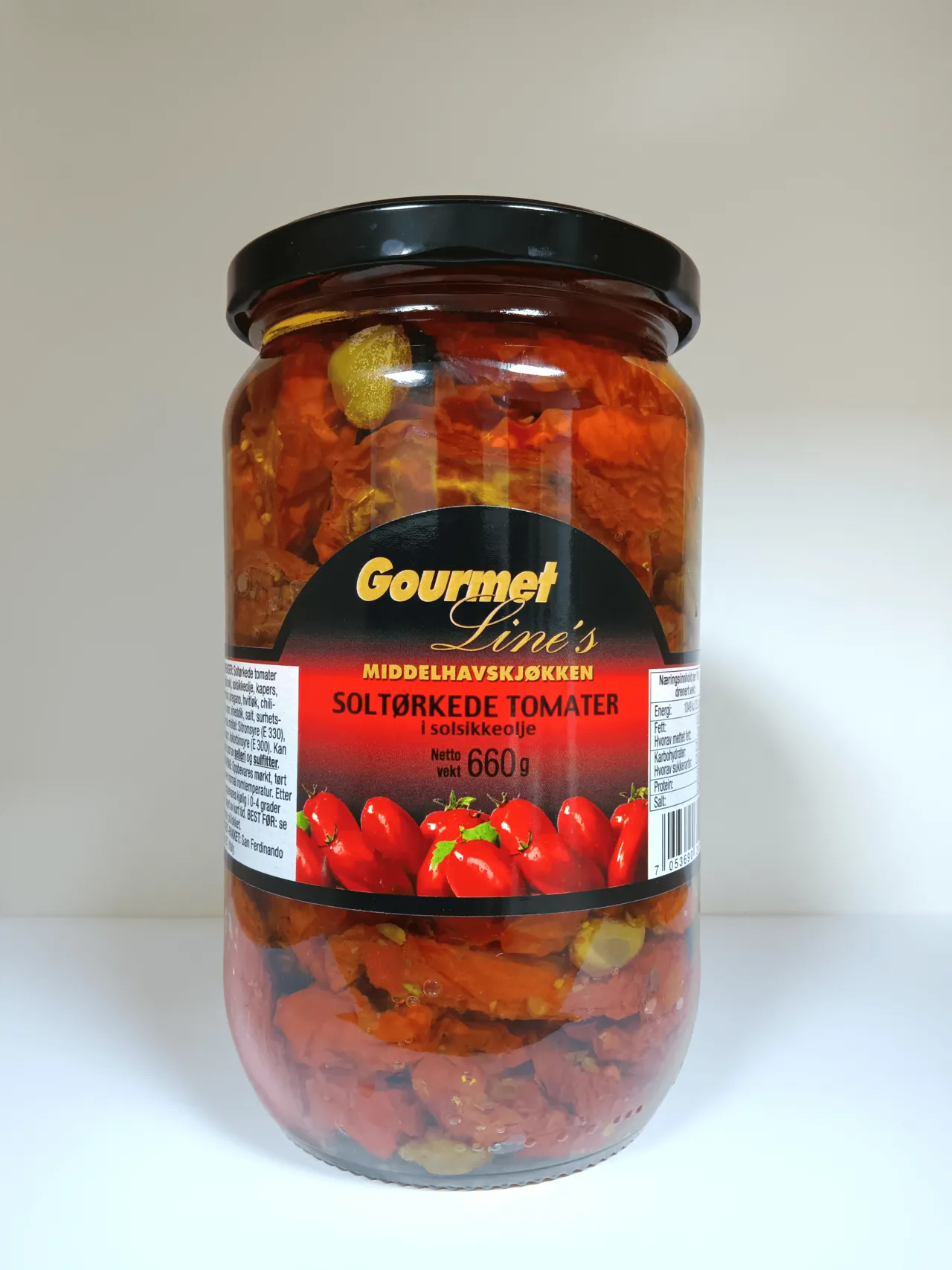 TOMATER SOLTØRKET 660G GOURMET LINE