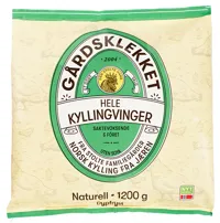 GÅRDSKLEKKET HELE KYLLINGVINGER 1,2KG SINGELFRYST DEN STOLTE