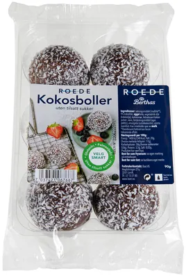 KOKOSBOLLER U/SUKKER 6PK BERTHAS KOKOSBOLLER U/SUKKER 6PK BERTHAS