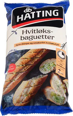 Hvitløksbaguetter 175gx2stk