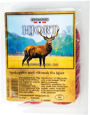 Hjortepølse 45g Norske Mat Tradisjoner As