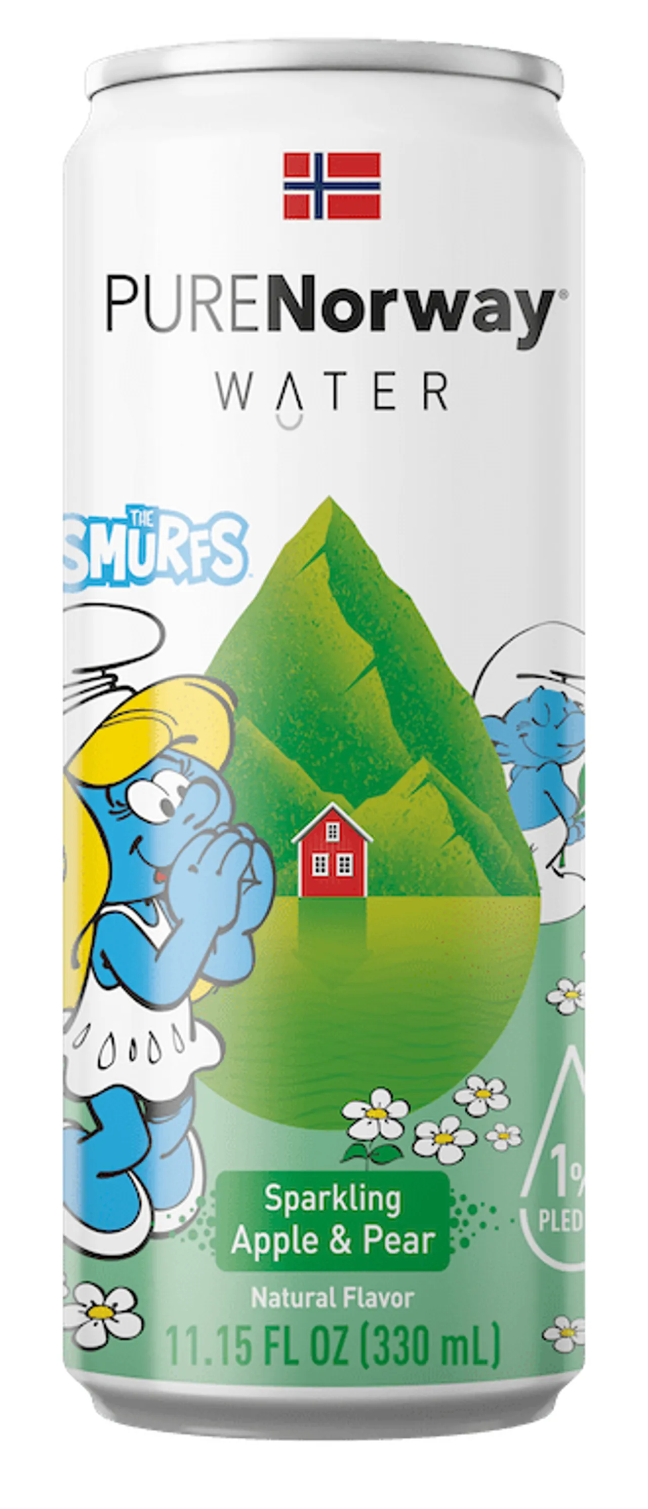 PURE NORWAY WATER SMURF APPLE & PEAR 33CL