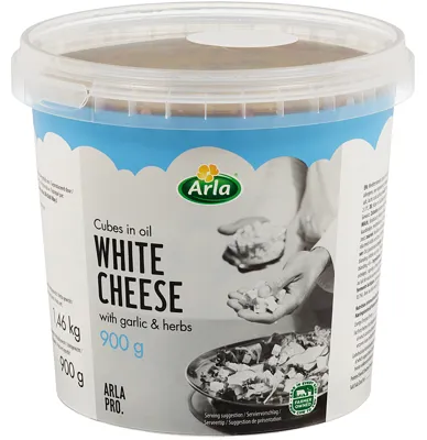 ARLA PRO WHITE CHEESE CUBES IN OIL 1.46KG ARLA PRO WHITE CHEESE CUBES IN OIL 1.46KG