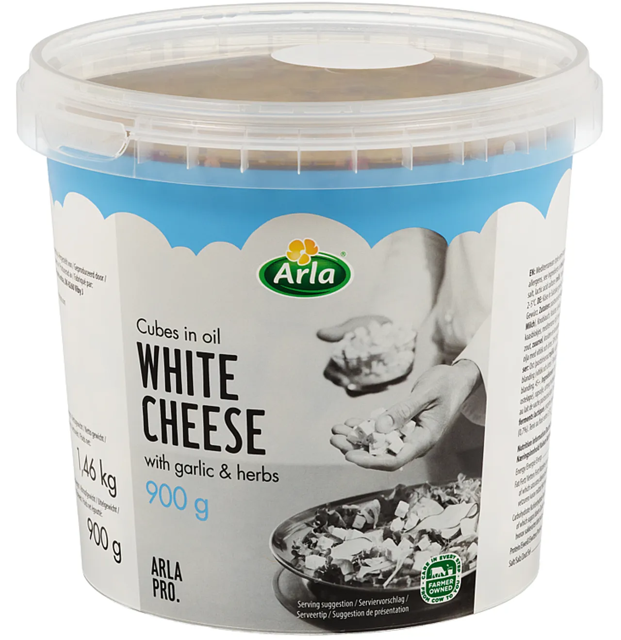ARLA PRO WHITE CHEESE CUBES IN OIL 1.46KG