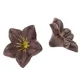 SJOKOLADEPYNT SORT BLOMST 30MM, 76 STK