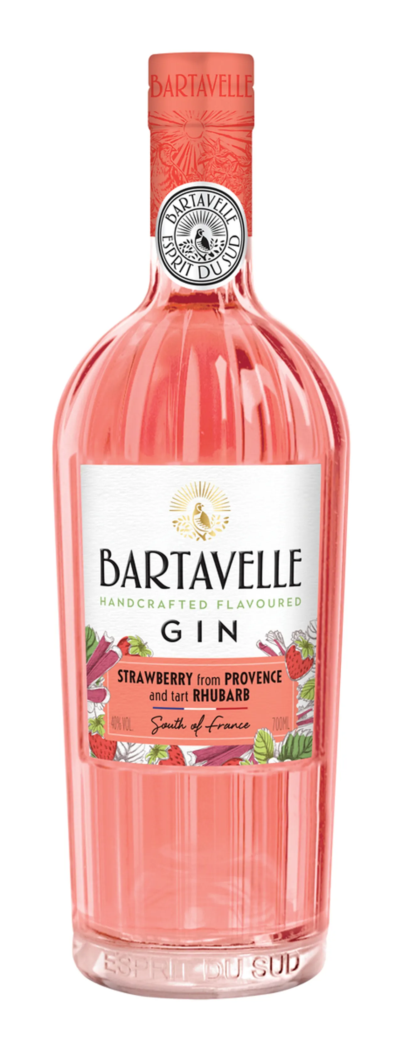 BARTAVELLE GIN STRAWBERRY & RUBARB 40% 70CL
