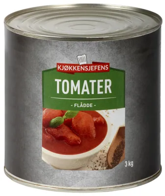 TOMATER FLÅDDE 2500G KJØKKENSJEFENS TOMATER FLÅDDE 2500G KJØKKENSJEFENS