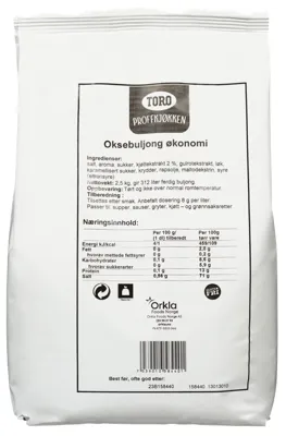 TORO OKSEBULJONG ØKONOMI 2,5KG TORO OKSEBULJONG ØKONOMI 2,5KG