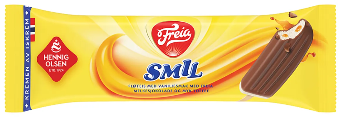FREIA SMIL 90ML FLØTEIS MED VANILJESMAK MED MELKESJOKOLADE O FREIA SMIL 90ML FLØTEIS MED VANILJESMAK MED MELKESJOKOLADE O