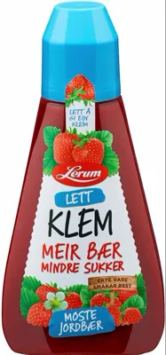 KLEM JORDBÆRSYLTETØY MINDRE SUKKER LERUM KLEM JORDBÆRSYLTETØY MINDRE SUKKER LERUM