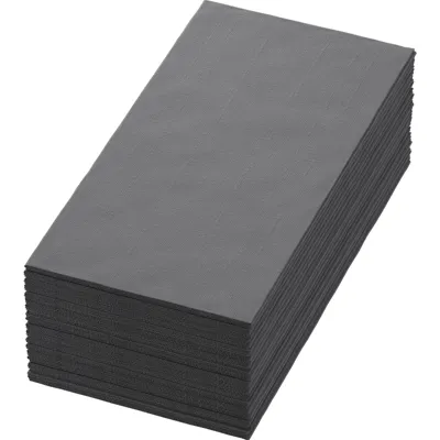 Serviett Biodunisoft40cm 1/8br Granitgrå