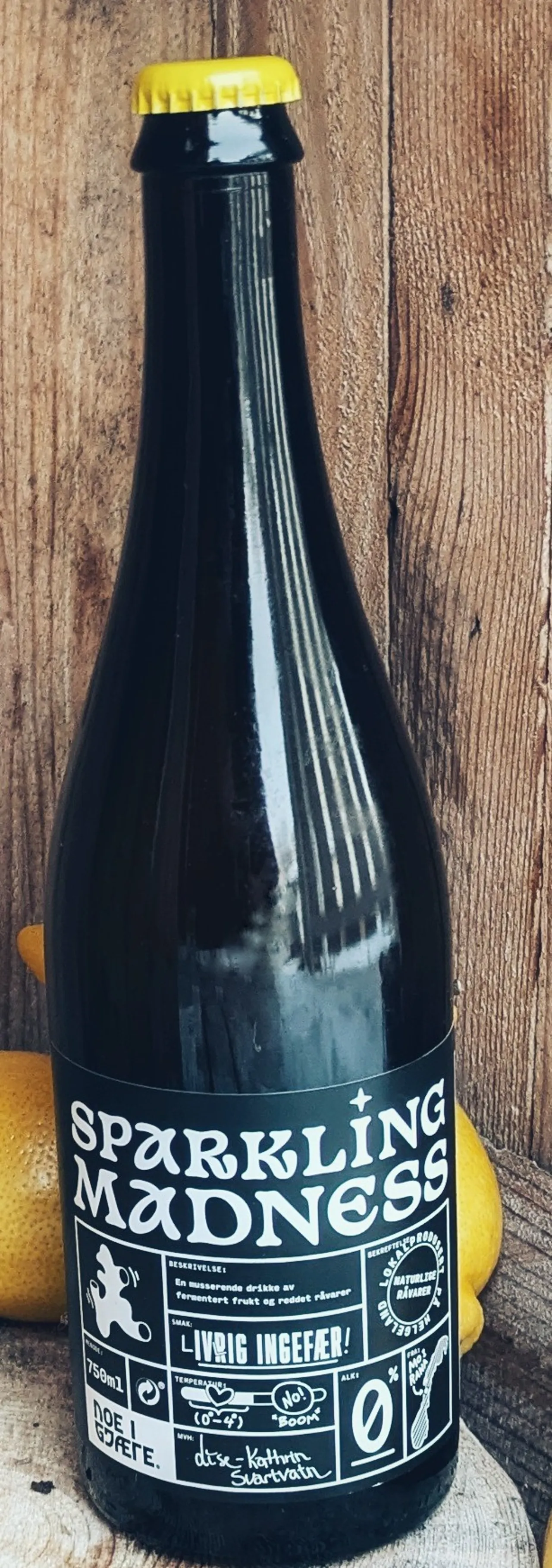 SPARKLING MADNESS INGEFÆR,MUSSERENDE og ALKOHOLFRI 0,75L