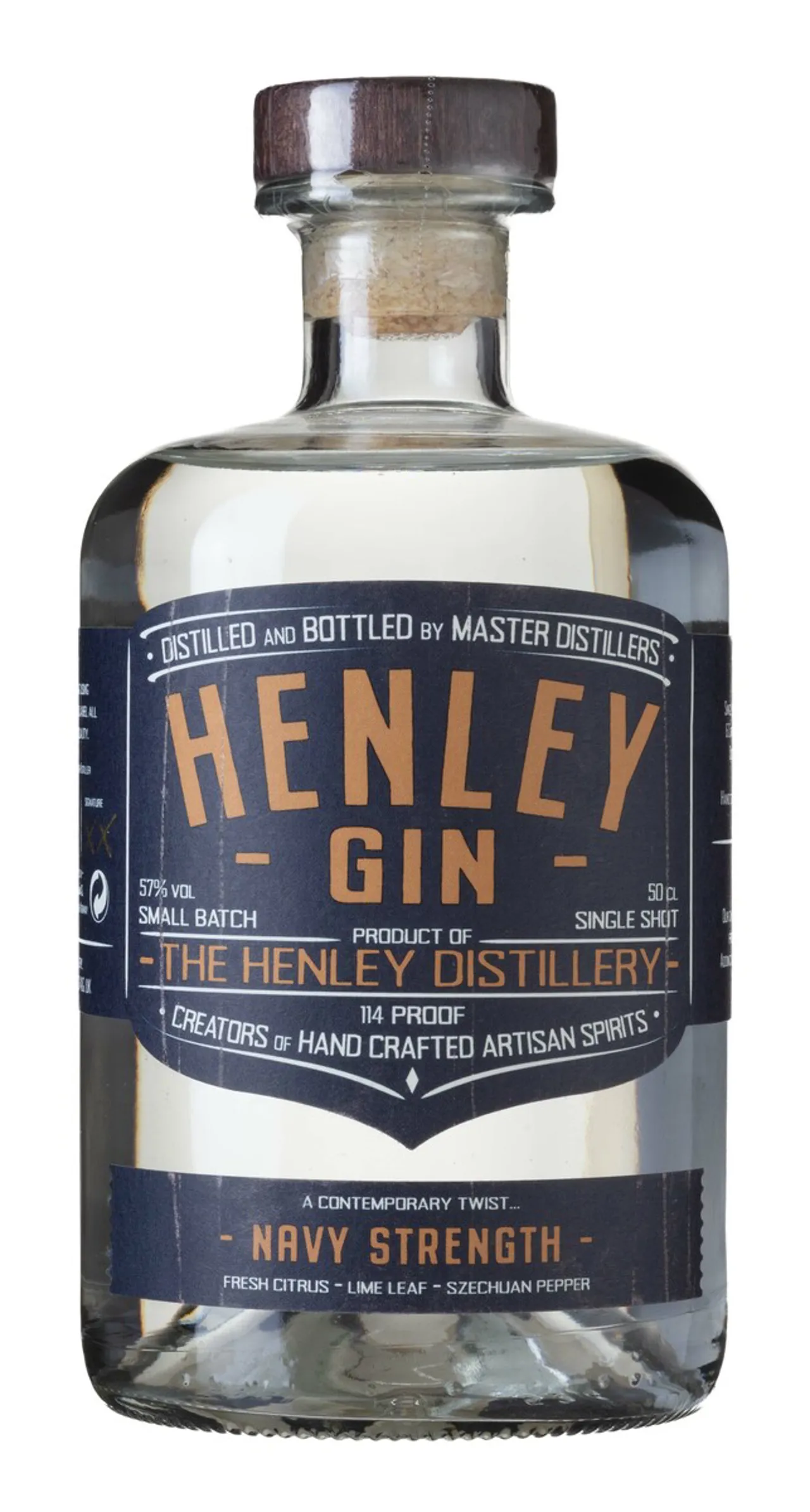 HENLEY GIN NAVY STRENGTH 57% 50CL