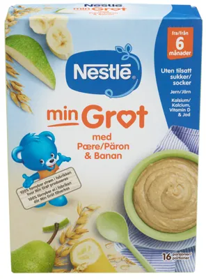 MIN GRØT PÆRE BANAN 6M 450G MIN GRØT PÆRE BANAN 6M 450G