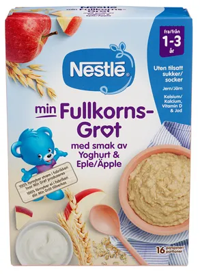 MIN FULLKORNSGRØT YOGHURT EPLE 1-3ÅR 450G MIN FULLKORNSGRØT YOGHURT EPLE 1-3ÅR 450G