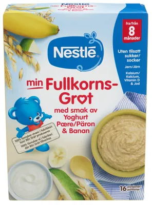 Min Fullkornsgrøt Yoghurt Pære Banan 8m 450g