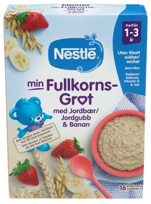 Min Fullkornsgrøt Jordbær Banan 1-3år 450g