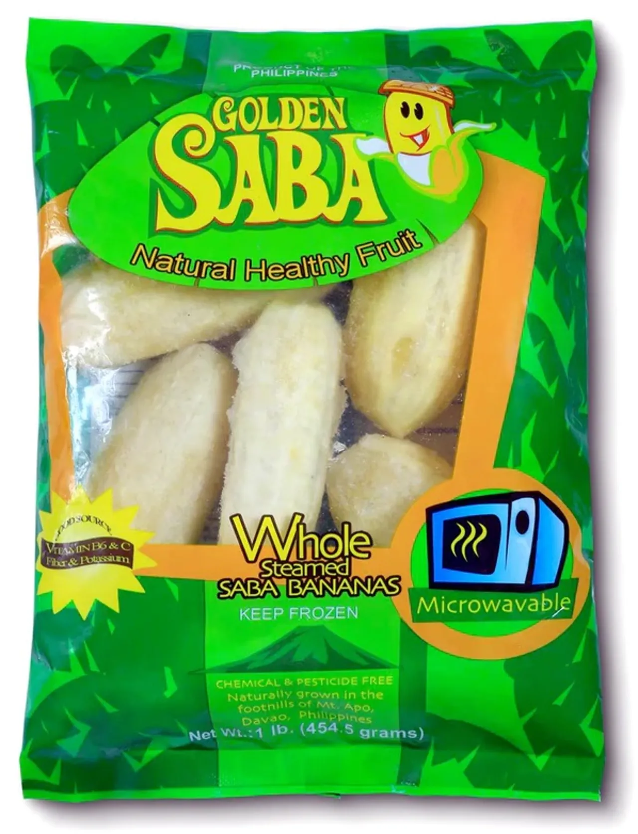 GOLDEN SABA STEAMED SABA BANANA - WHOLE 454G