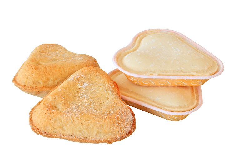 VANILJEHJERTE DEIGEMNE 57G, KARTONG 75 STK