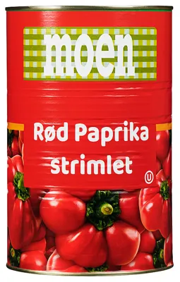 Paprika Rød Strimler 4,5kg Moen