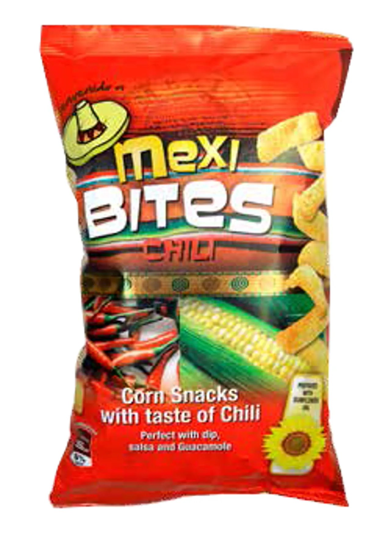 CORN SNACKS CHILI 125G MEXI BITES