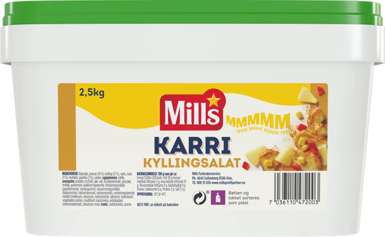 MILLS KARRI KYLLINGSALAT 2,5KG