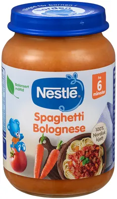 SPAGHETTI BOLOGNESE 6M 190G SPAGHETTI BOLOGNESE 6M 190G