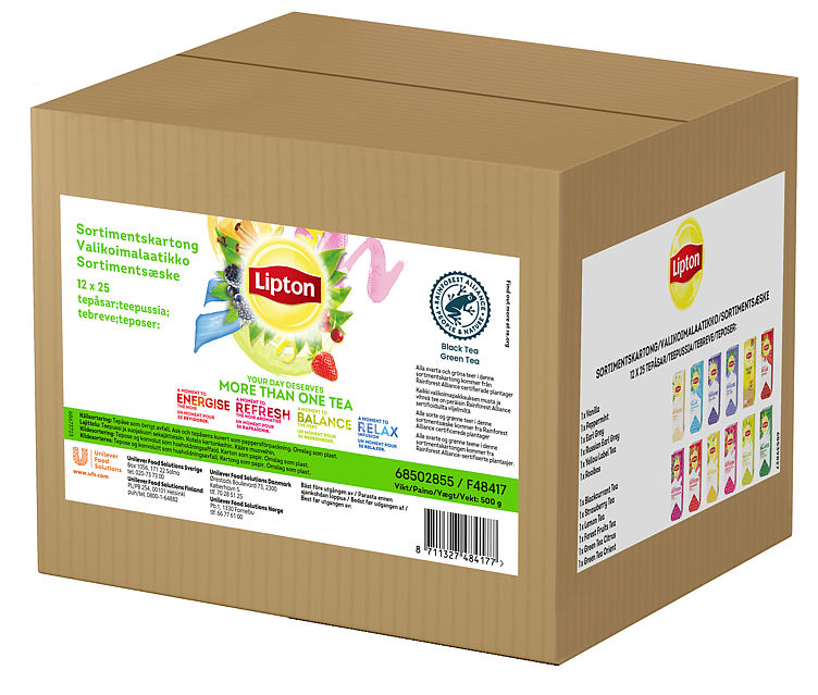 LIPTON TEA ASSORTERT 500G 300PS