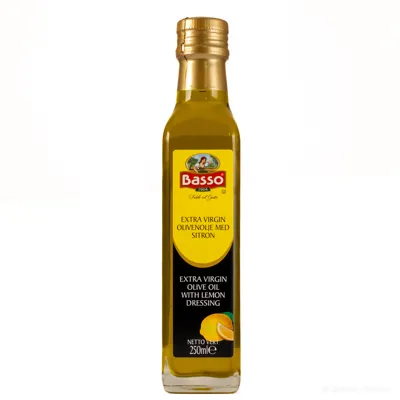 OLIVENOLJE EX VIRGIN M SITRON 250ML BASSO OLIVENOLJE EX VIRGIN M SITRON 250ML BASSO