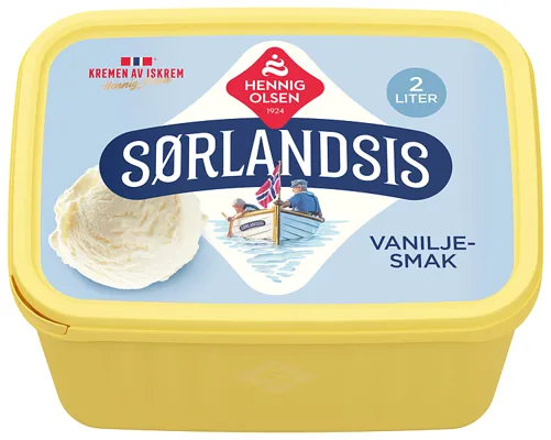 Sørlandsis Vaniljesmak 2l Fløteis
