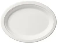 Tallerken Oval Fiber 26cm Hvit