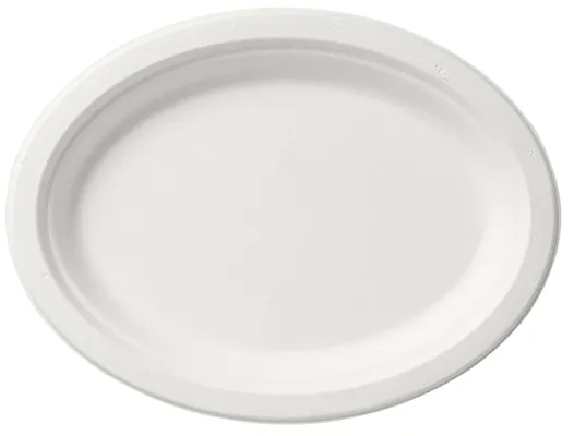 Tallerken Oval Fiber 26cm Hvit