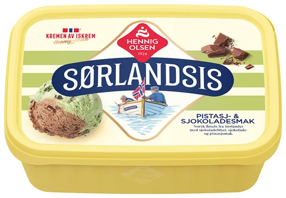 Sørlandsis Pistasj & Sjokoladesmak 1,2 L