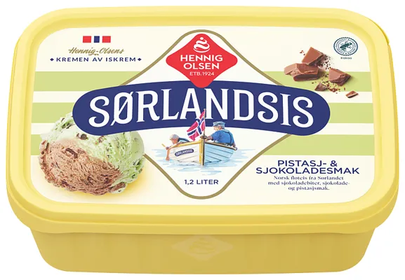 SØRLANDSIS PISTASJ & SJOKOLADESMAK 1,2 L SØRLANDSIS PISTASJ & SJOKOLADESMAK 1,2 L