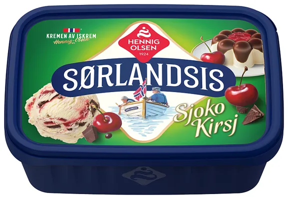 Sørlandsis Sjokokirsj 1l Fløteis