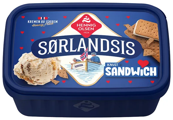 Sørlandsis Sandwich 1l Fløteis