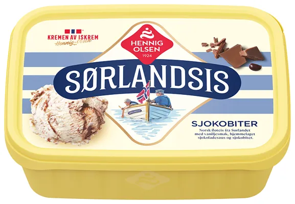 Sørlandsis Sjokobiter 1,2l Fløteis