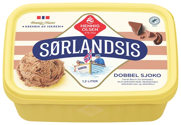 SØRLANDSIS DOBBEL SJOKO FLØTEIS 1,2L SØRLANDSIS DOBBEL SJOKO FLØTEIS 1,2L