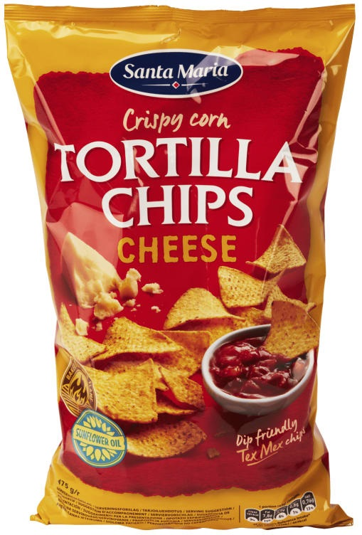 TORTILLA CHIPS CHEESE 475G SANTA MARIA