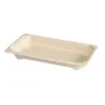 SUSHI & DELI TALLERKEN FIBER PLA 165X95X22MM SLIM SHORT