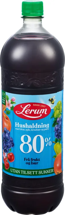 HUSHOLDNINGSSAFT UTAN TILSETT SUKKER 1.5L LERUM HUSHOLDNINGSSAFT UTAN TILSETT SUKKER 1.5L LERUM