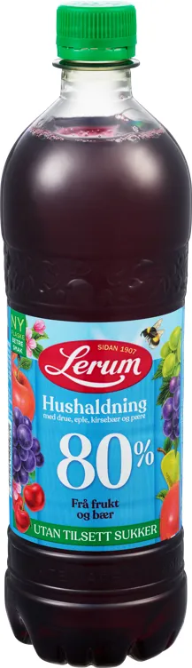 HUSHOLDNINGSSAFT UTAN TILSETT SUKKER 0,75L LERUM HUSHOLDNINGSSAFT UTAN TILSETT SUKKER 0,75L LERUM